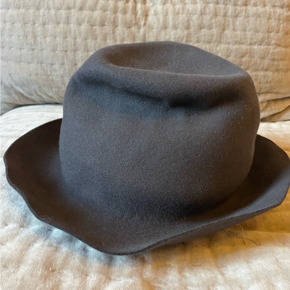 HORISAKI Design & Handel Rabbit Fur Felt Grey Hat Bowler 
